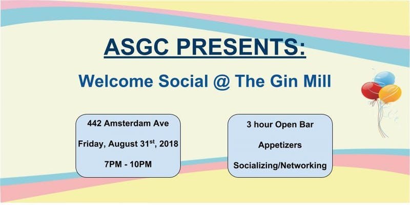 ASGC Welcome Social @ The Gin Mill
